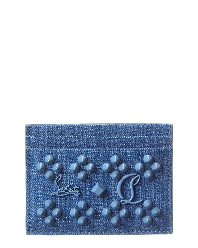 New Arrival Discounts Christian Louboutin Kios Denim Card Holder