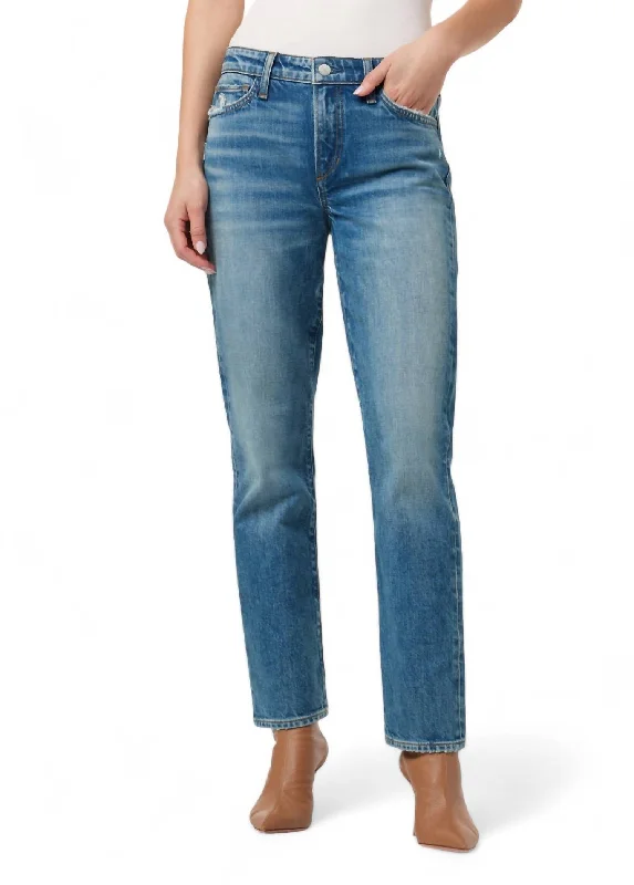 Trendy Online Boutiques Lara Mid Rise Cigarette Ankle Jean In Evoke