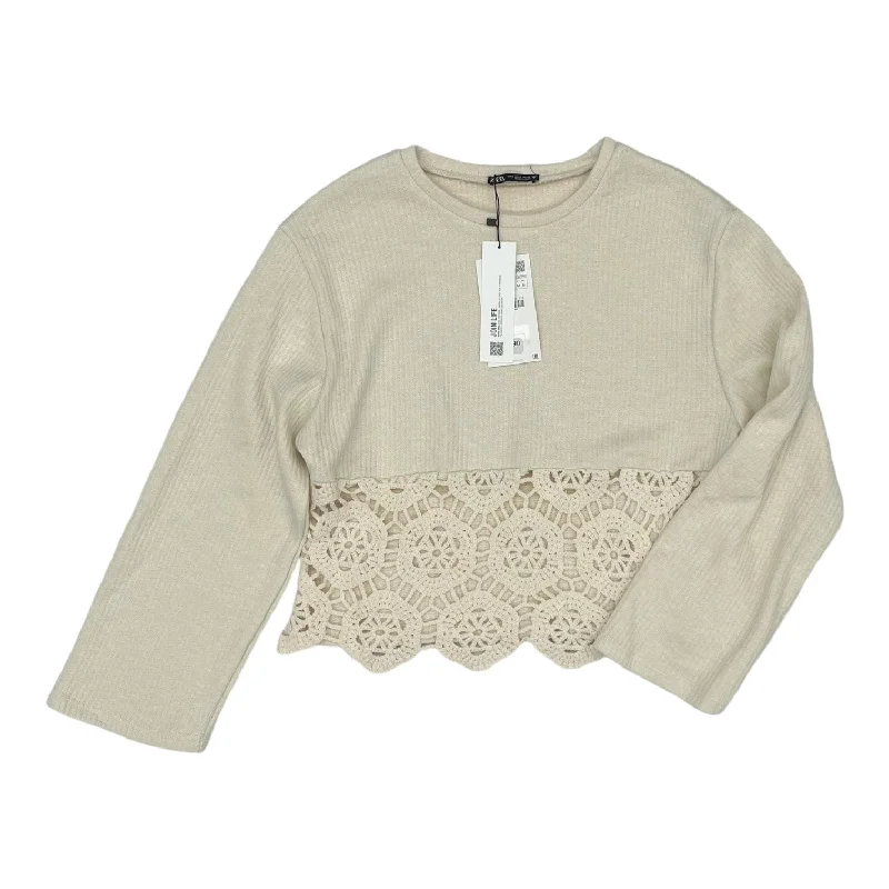 Sweater By Zara In Cream, Size:M