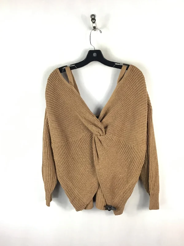 Sweater By Almost Famous In Tan, Size: 1x