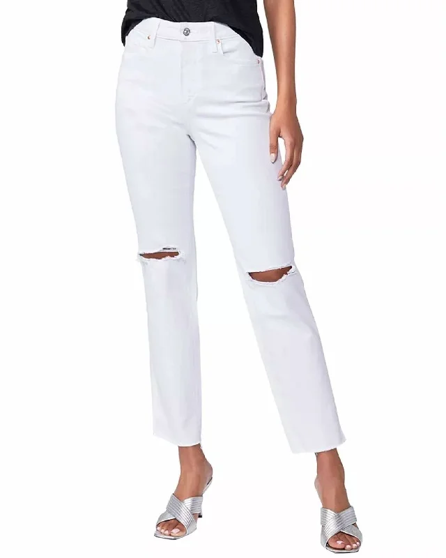 Latest Fashion for Women Noella High Rise Relaxed Straight Leg Jean In Soft Ecru Destructed