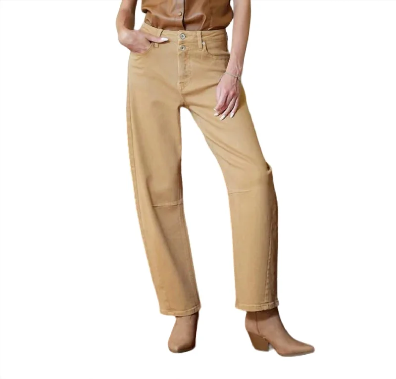 Exclusive Discount Skylar High Rise Slouchy Denim Jeans In Sand