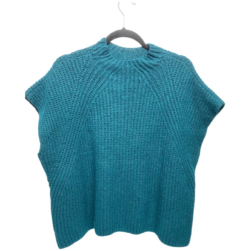 Sweater Short Sleeve By Loft In Teal, Size: M