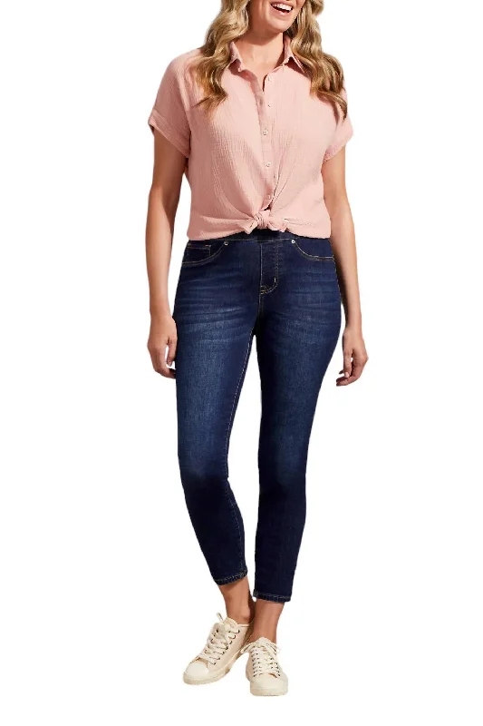 Women's Fashion Clothes Audrey Pull On Jeans In Deep Ocean