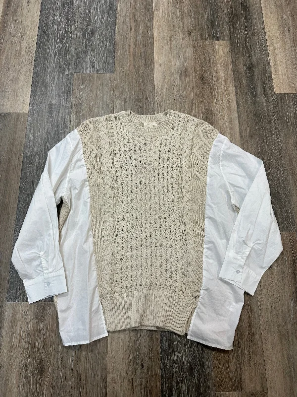 Sweater By Promesa In Cream, Size: M