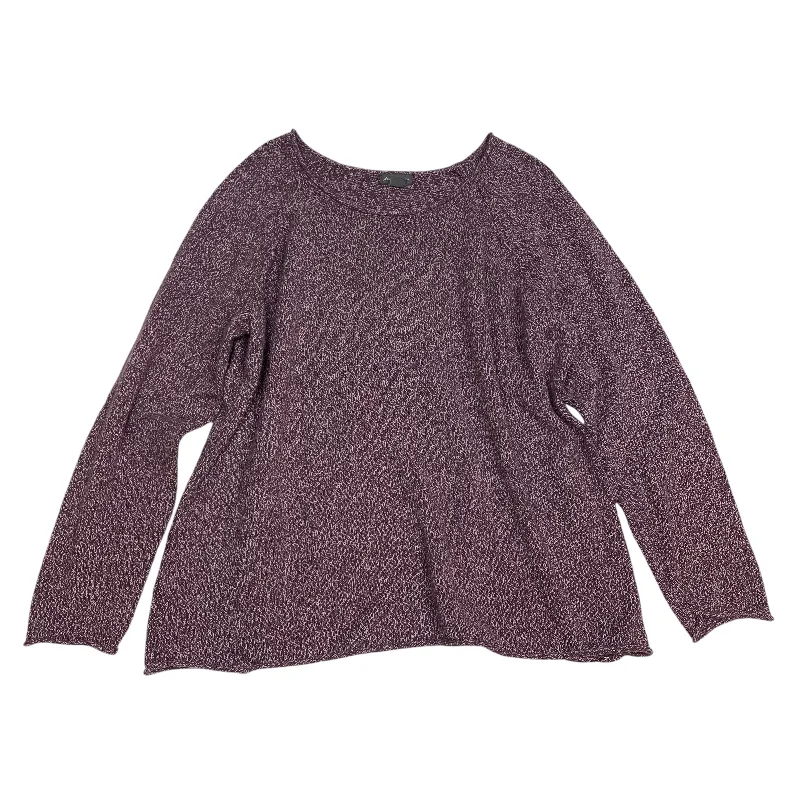 Sweater By Eddie Bauer In Purple, Size: 2x