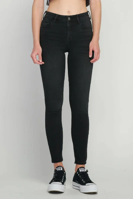 Flash Discount Mid Rise Skinny Jeans In Black