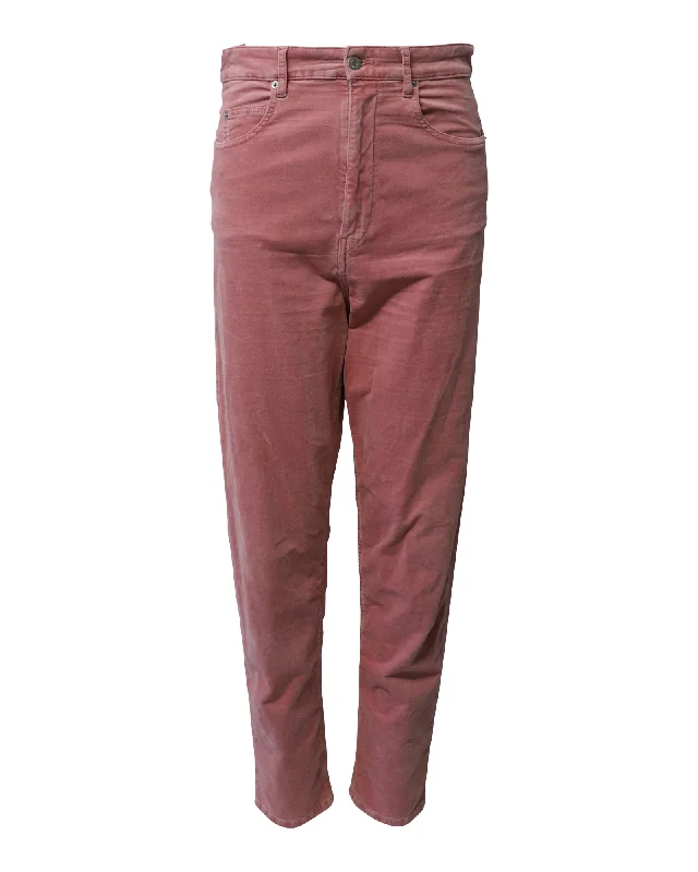 Comfortable Women's Clothes Isabel Marant Regular Fit jeans in Pink Cotton Denim