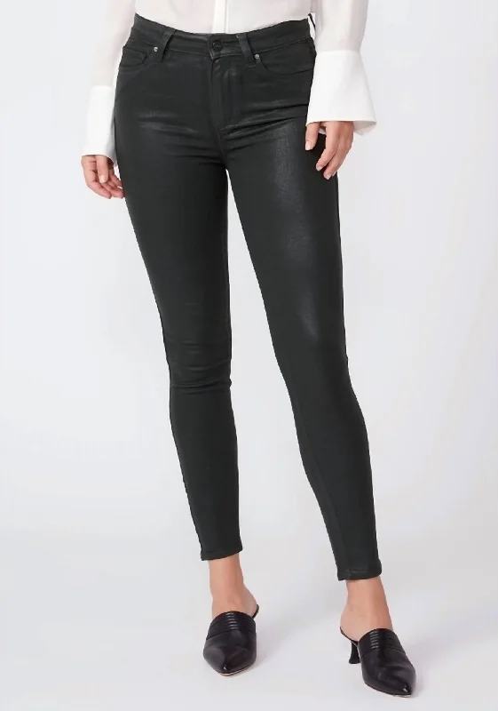 Formal Outfit For Women Hoxton Ankle Jean In Deep Emerald Luxe Coating