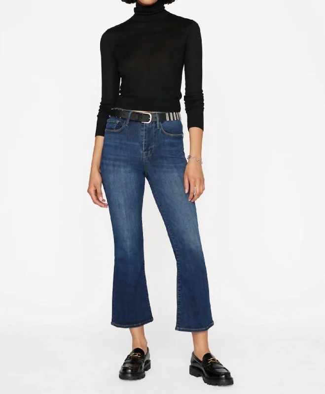 Trendy Athleisure Clothing For Women Le One Crop Mini Boot Denim In Hanbury