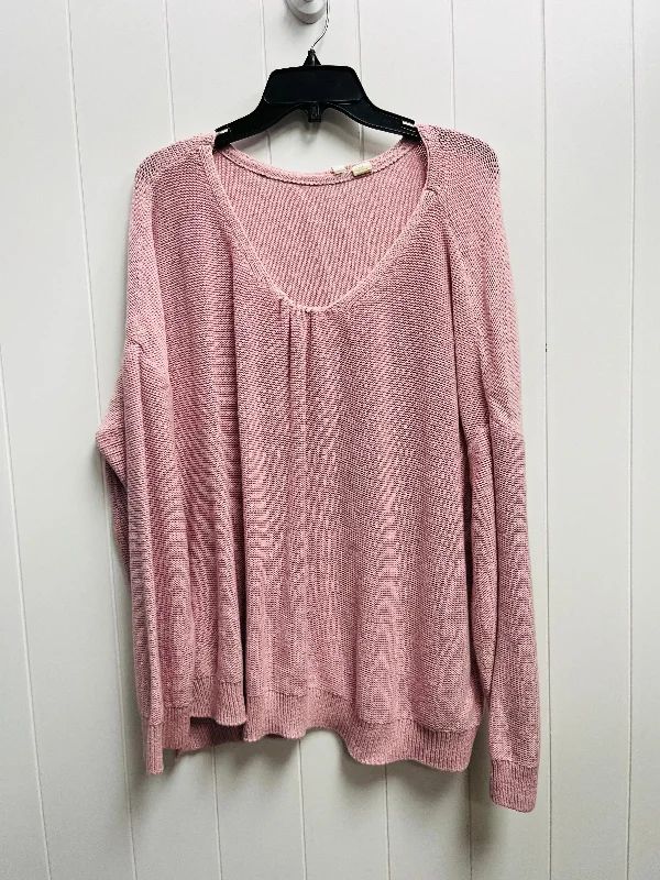 Sweater By Moth In Pink, Size: Xl