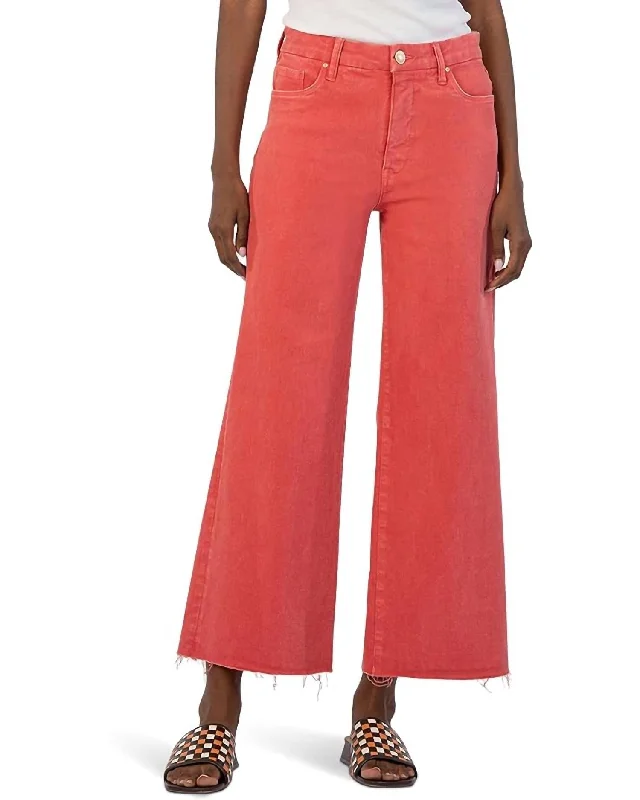 Formal Clothing For Women Meg High Rise Wide Leg Jean In Strawberry