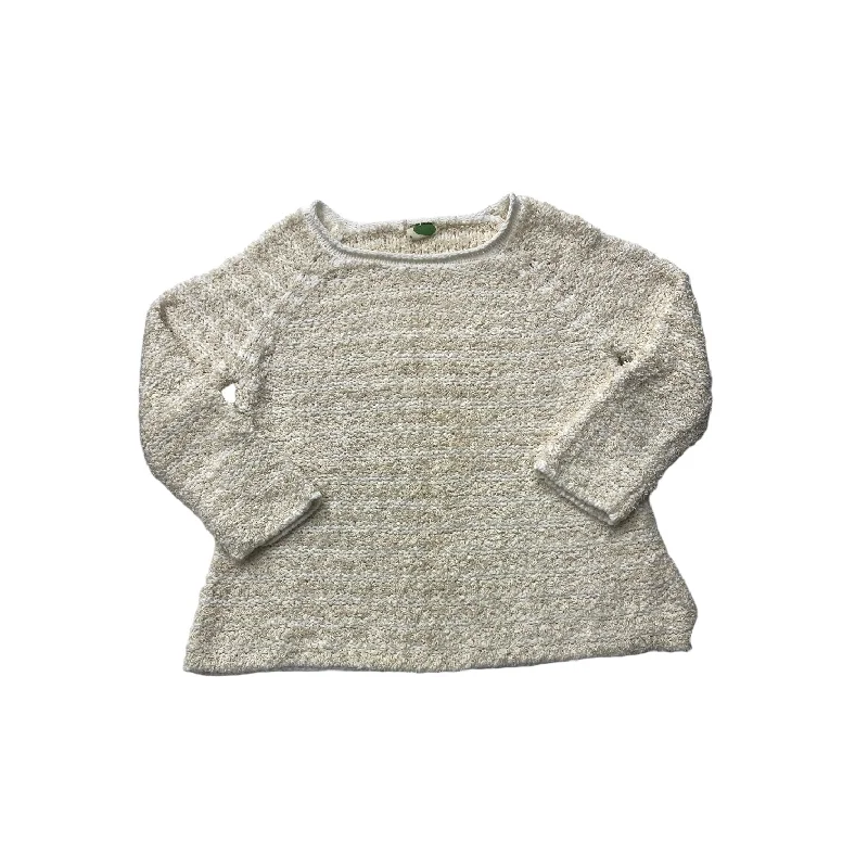 Sweater By Anthropologie In Cream & White, Size: L