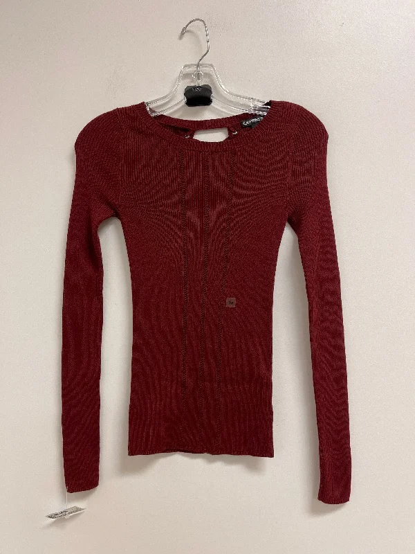 Sweater By Express In Red, Size: Xs