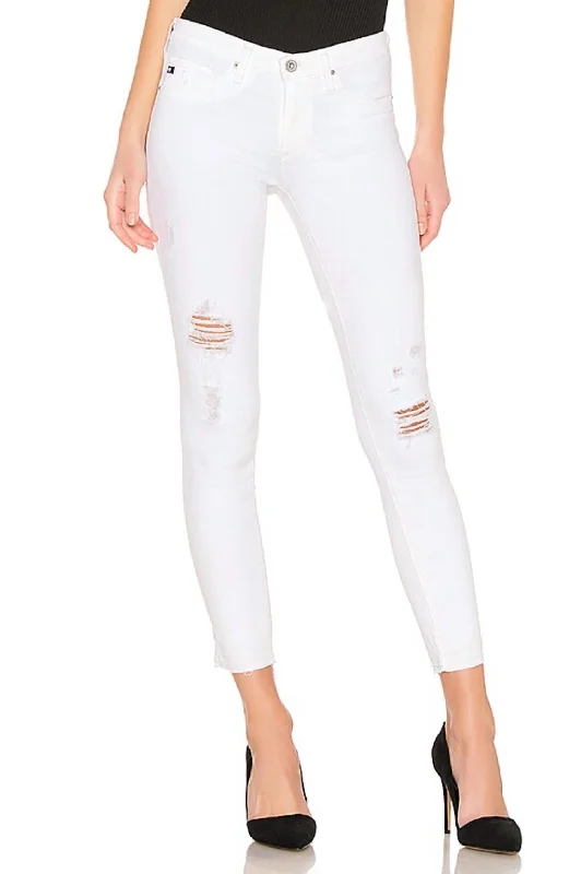 Unique Women's Fashion Pieces Legging Ankle Skinny Jeans In Rudimentary White