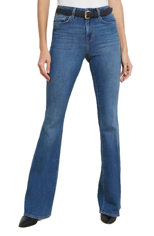 VIP Member Discount Bell High Rise Flare Jeans In Authentique