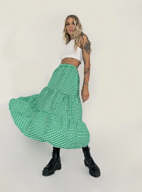 Elegant Women's Clothing Online Hale Midi Skirt Green