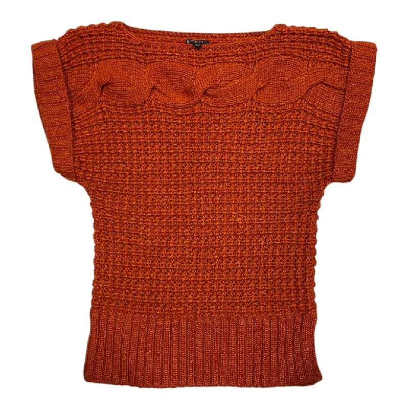 Sweater Designer By Lafayette 148 In Orange, Size: L