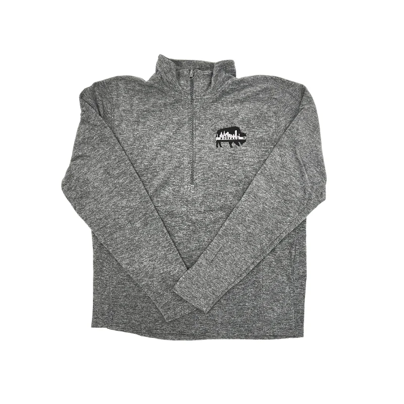 Casual and Comfortable Outfits Buffalo Skyline Grey Fleece Quarter-Zip