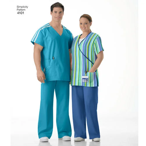 Women's Luxury Attire Simplicity Women's and Men's Scrubs S4101