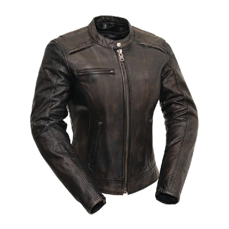 Classic Clothes For Women Trickster Womens Motorcycle Leather Jacket