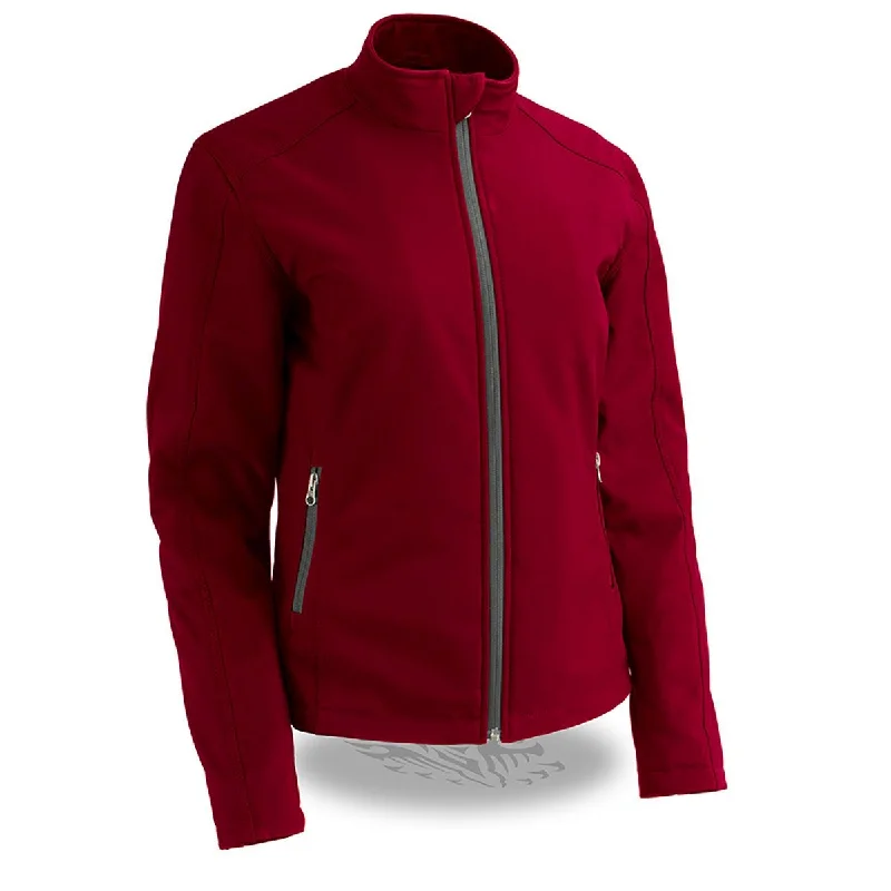 Women's Casual Dresses Milwaukee Leather MPL2763 Women's Red Waterproof Lightweight Soft Shell Jacket