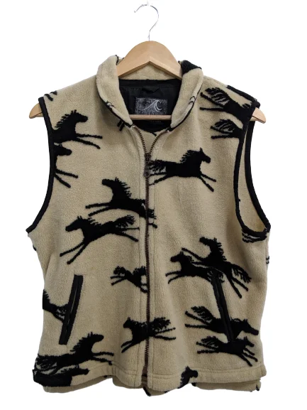 Women's Outfit For The Office [M] Vintage Sherpa Fleece Horse Vest