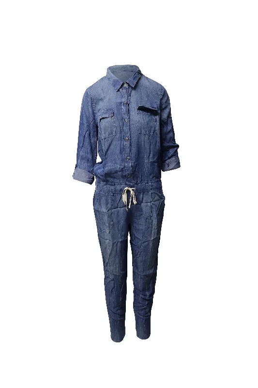 Women's Professional Attire Splendid Chambray Jumpsuit in Blue Lyocell