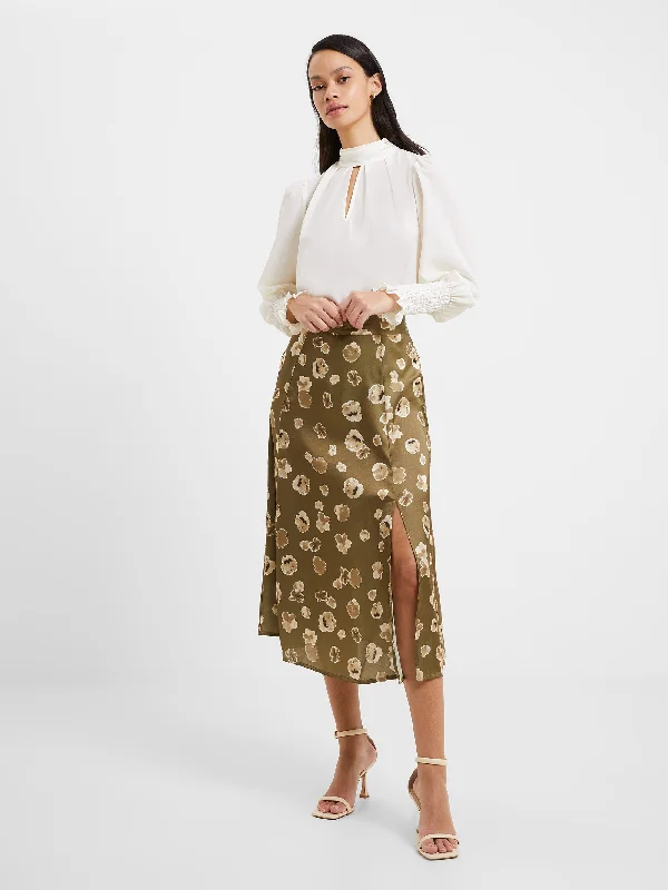 Women's Vintage Clothes Bronwen Aleeya Satin Midi Skirt