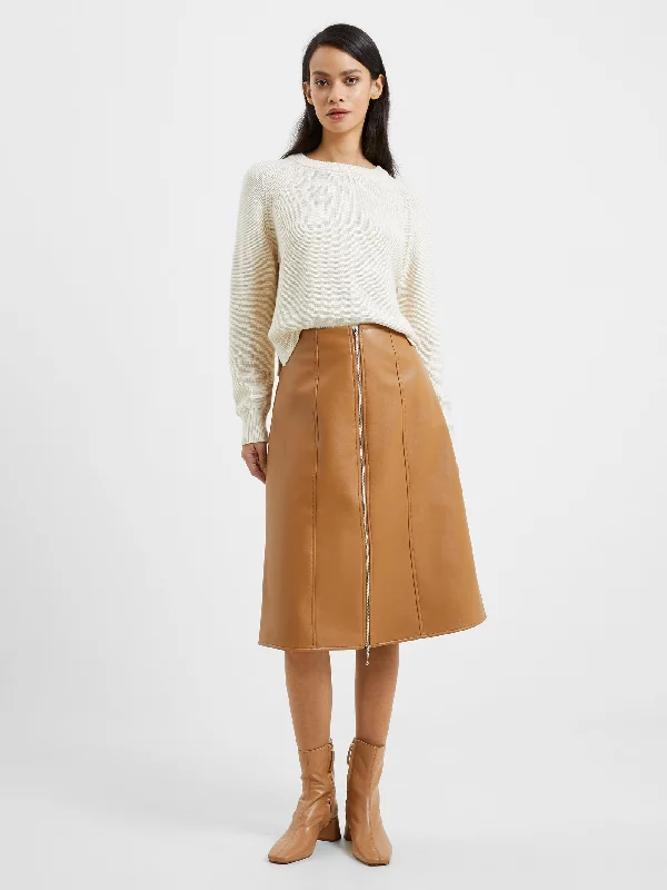 Affordable Women's Garments Claudia PU Midi Skirt