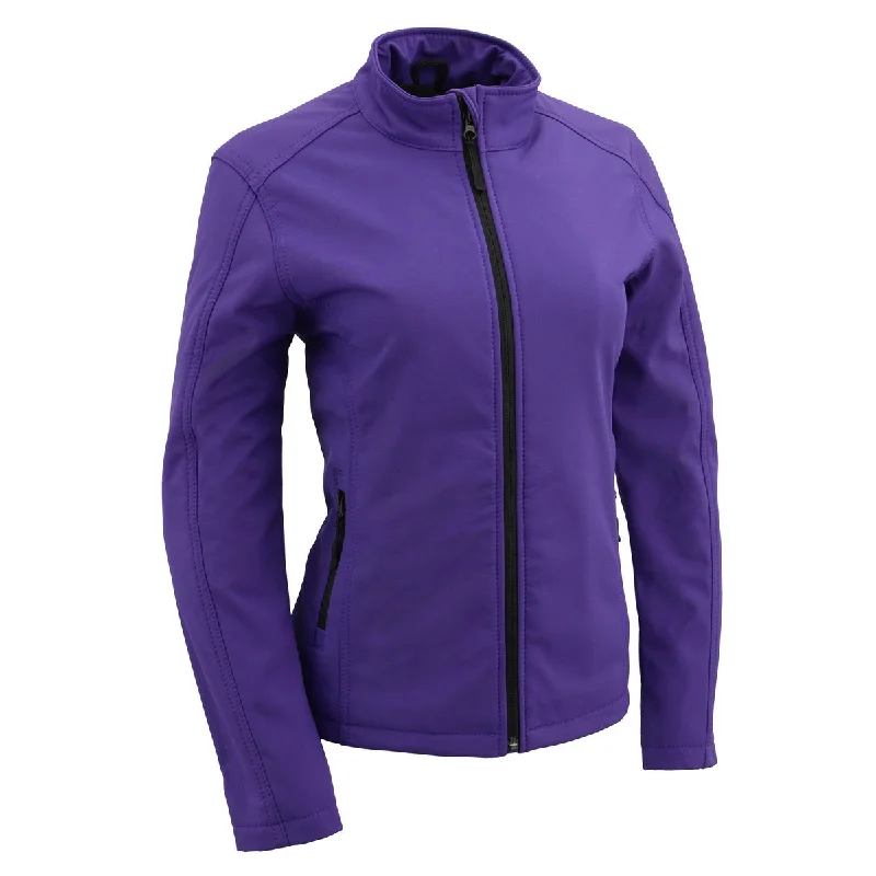 Formal Outfit For Women Milwaukee Leather MPL2763 Women's Purple Waterproof Lightweight Shell Jacket