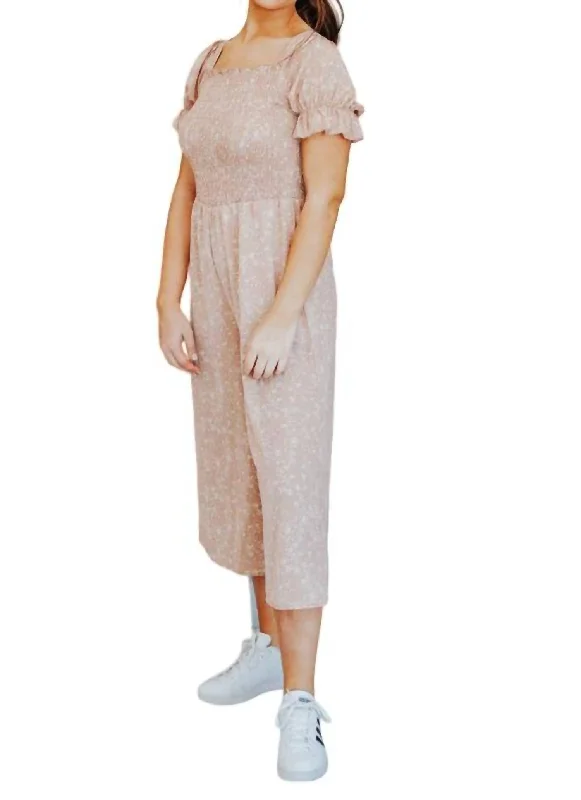 Women's Holiday Apparel Jump For My Love Jumpsuit In Rose