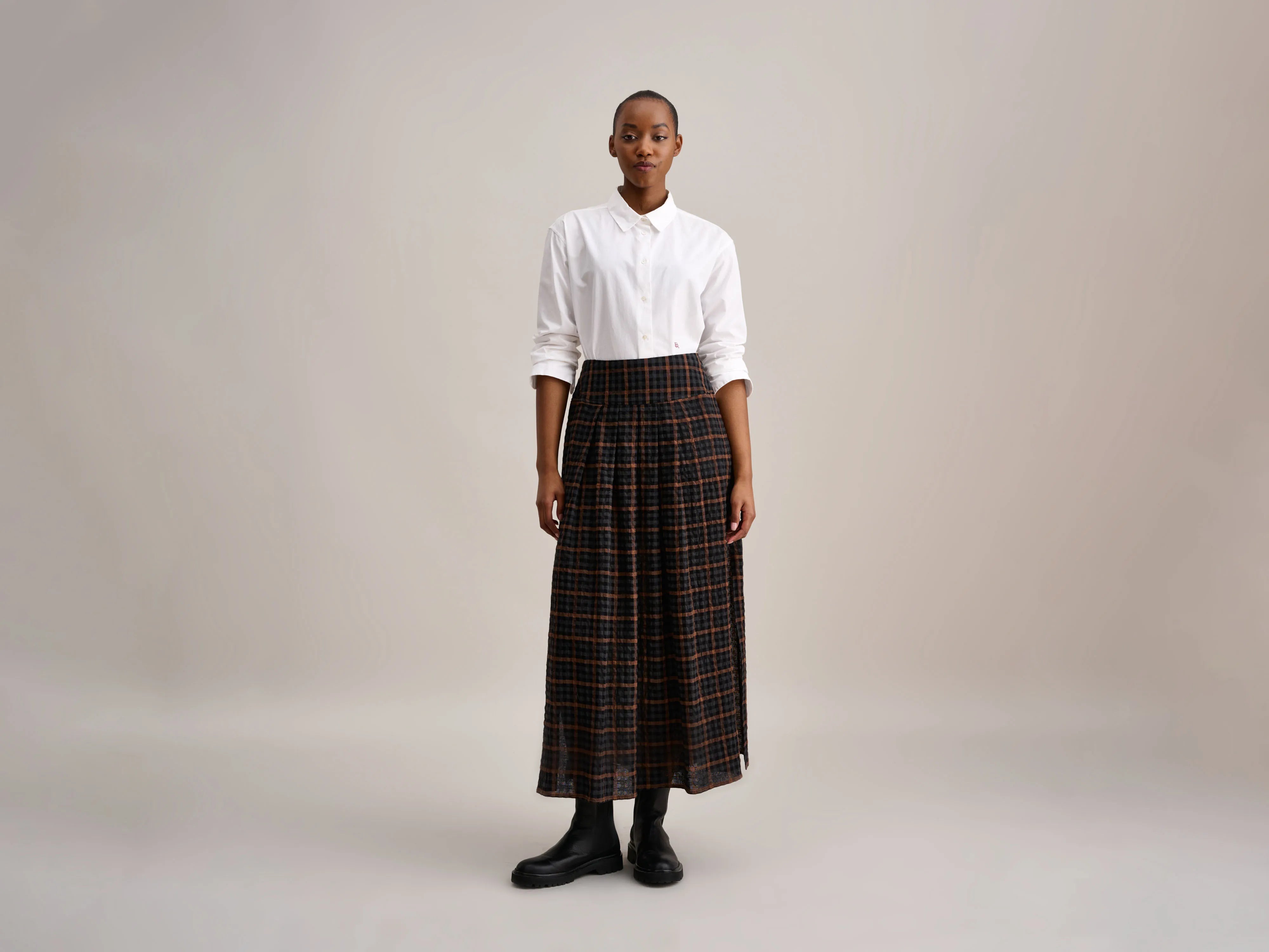 Women's Clothing For Travel Vinna Skirt (232 / W / CHECK A)