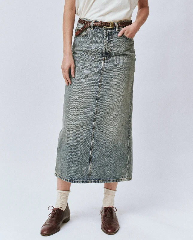 Charming Everyday Clothing For Women The Column Skirt. -- Monterey Wash