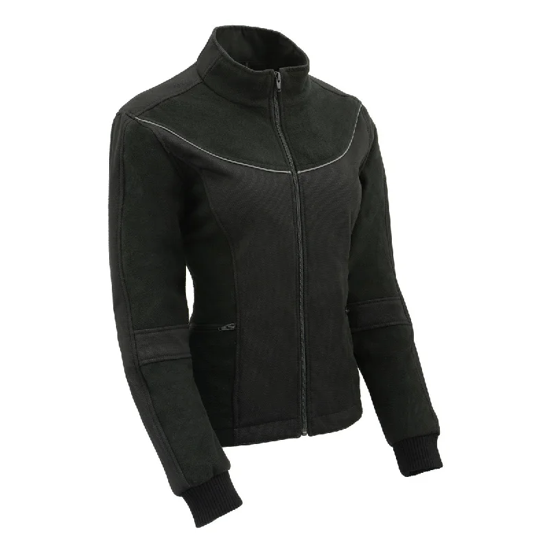 Affordable Women's Fashion Milwaukee Leather MPL2780 Women's Black Textile and Fleece Combo Jacket