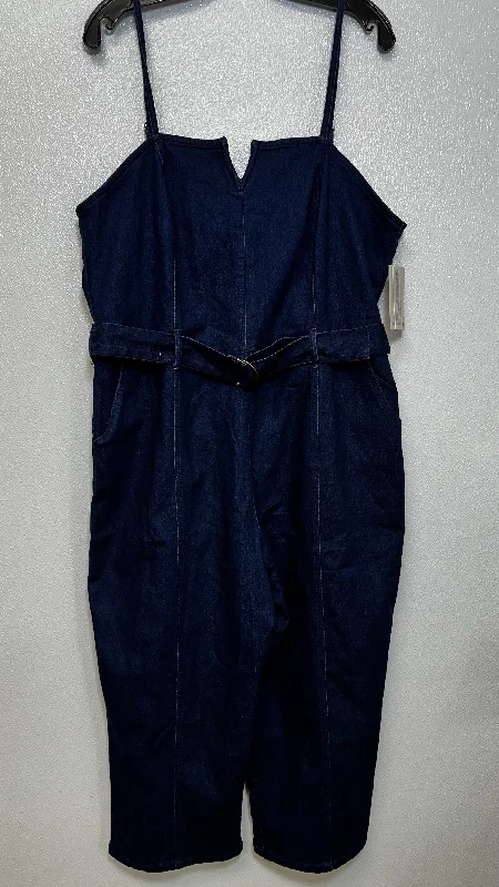 Women's Formal Clothes Denim Jumpsuit, 7th & hudson Size 2x