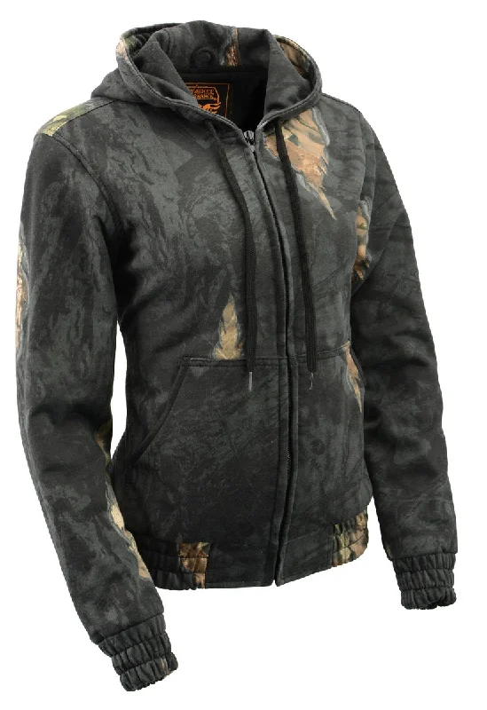 Workwear Fashion for Women Milwaukee Leather MPL2779 Women's Mossy Oak Eclipse Zipper Front Hoodie