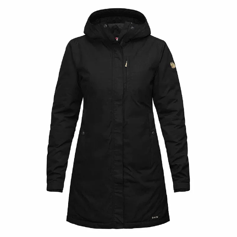 Women's Casual Wear Outfit Fjallraven Womens Kiruna Padded Parka Black