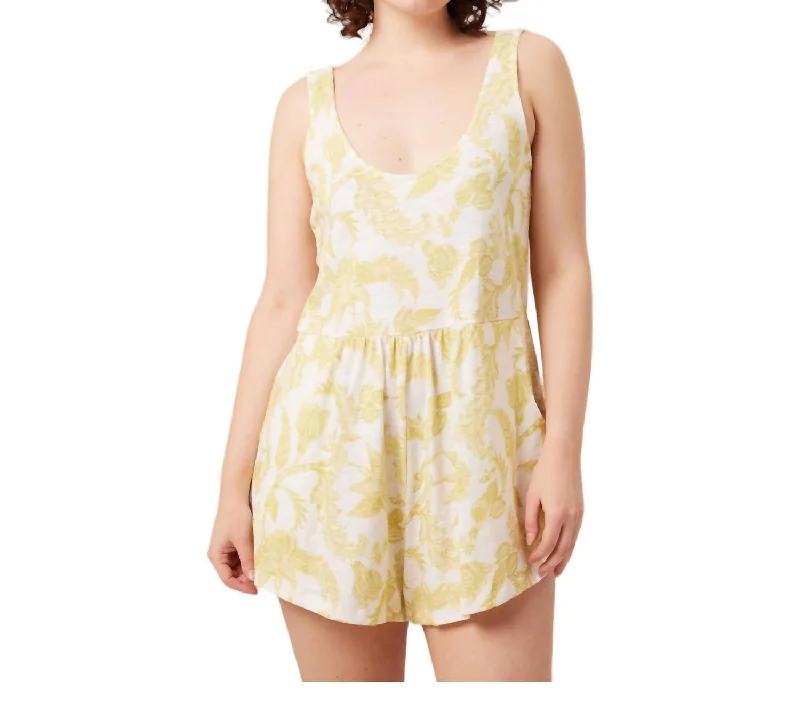 Sale Clothes Online Ivy Romper In Chartreuse Toille