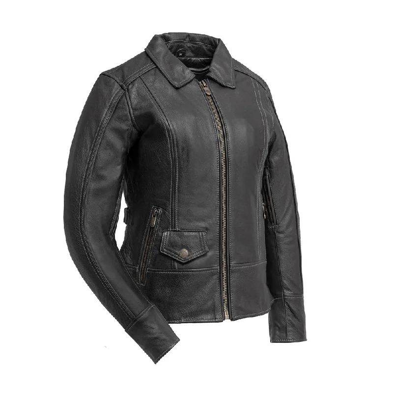 Affordable Women's Apparel Free Spirit - Women's Motorcycle Leather Jacket