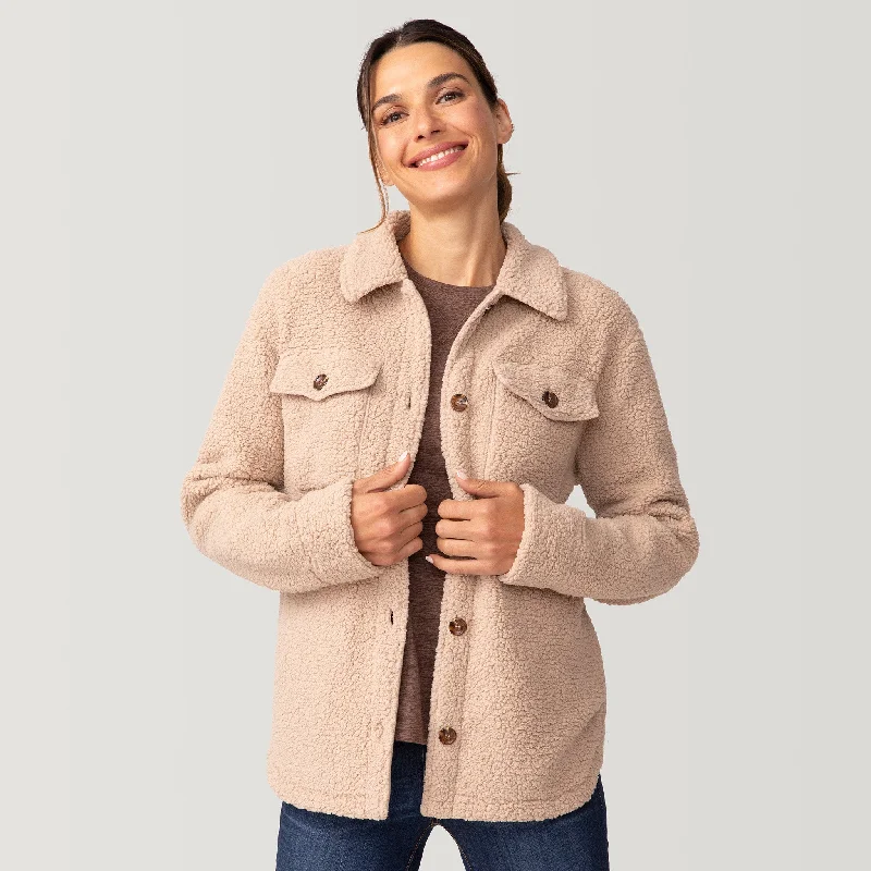 Women's Fashionable Attire For Work Women's Sherpa Shacket