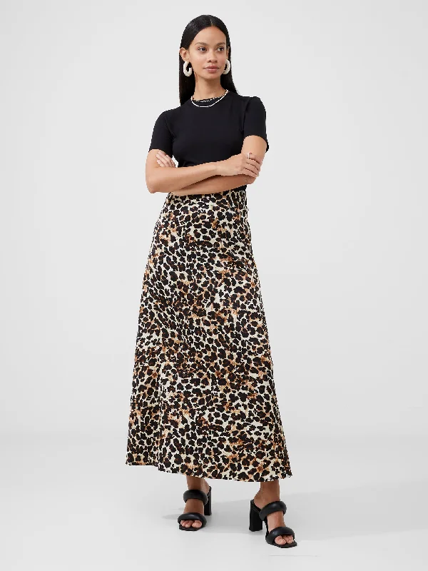 Modern Women's Clothes Leopard Midaxi Skirt