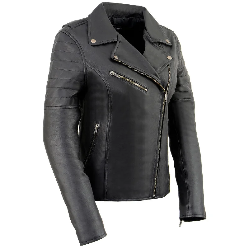 Women's Party Clothes Milwaukee Leather SFL2870 Women's ‘Duchess’ Black Motorcycle Style Fashion Casual Leather Jacket