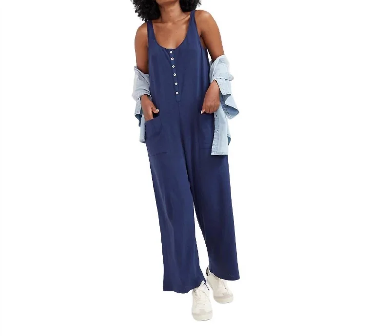 Women's Casual Clothing For Lounging The 24/7 Feeding Jumpsuit In Navy