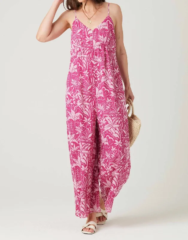 Women's Relaxed Clothes Arnaz Jumpsuit In Bright Fuchsia