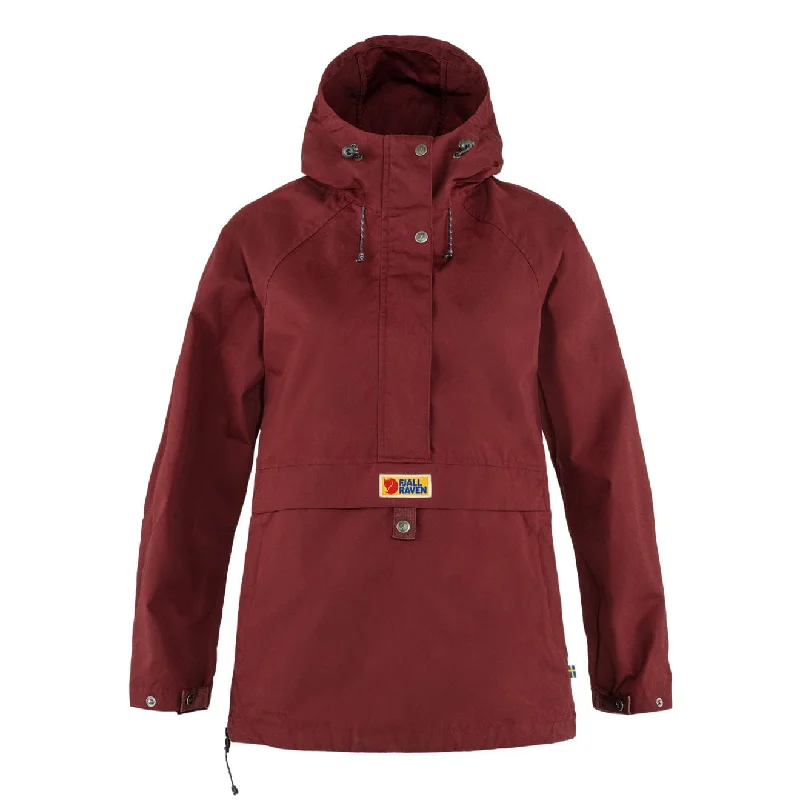 Women's Activewear Outfit Fjallraven Womens Vardag Anorak Bordeaux Red