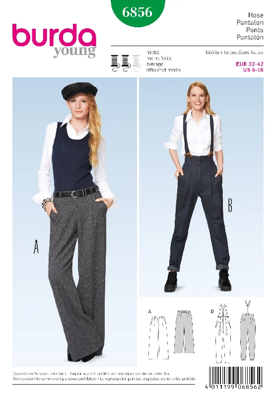 Casual Clothes For Women Burda Trousers 6856