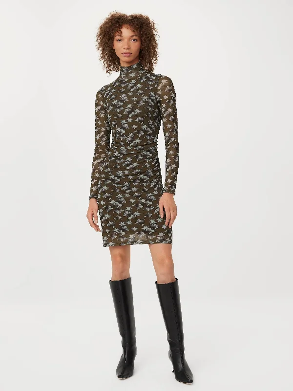 Women Wear Boutique The Mock Neck Mini Dress in Dark Olive