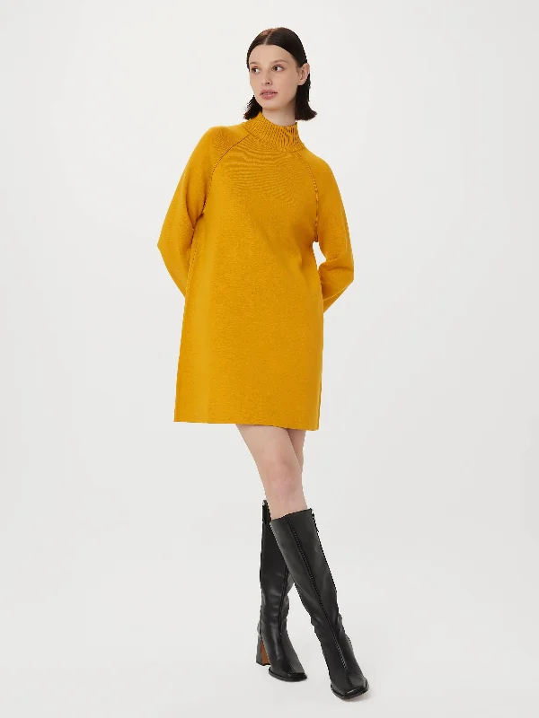 Women's Party Clothes The Compact Sweater Dress in Mustard