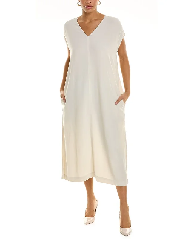 Women's Clothing Apparel EILEEN FISHER V-Neck Maxi Dress